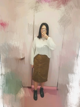 「school」｜「アイテム（ブーツ）」を使った、kfanaticalさん（レディース・169cm）の秋コーディネート