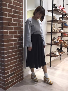 「ミモレ丈スカート」｜WA ららぽーと富士見さん（レディース・160cm）の春コーディネート