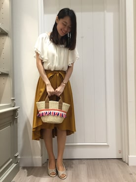 「オープントゥ」｜WA ららぽーと富士見さん（レディース・160cm）の夏コーディネート