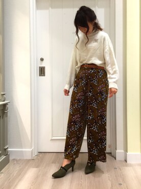 「オリエンタルトラフィック」｜「アイテム（ブーティ）」を使った、WA ららぽーと富士見さん（レディース・160cm）の秋コーディネート