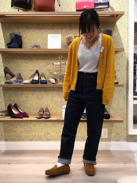 「オリエンタルトラフィック」｜「アイテム（スリッポン）」を使った、WA ららぽーと富士見さん（レディース・160cm）の秋コーディネート