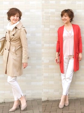 「アイテム（トレンチコート）」を使った、Ｌエルさん（レディース・162cm・40代）の春コーディネート
