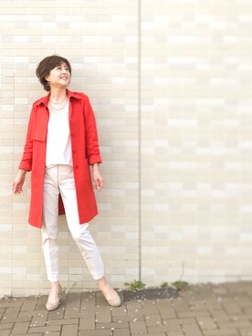 「アイテム（トレンチコート）」を使った、Ｌエルさん（レディース・162cm・40代）の春コーディネート