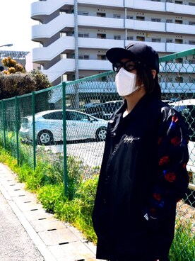 「Yohji Yamamoto（ヨウジヤマモト）のアイテム（ブルゾン）」を使った、ゆうさん（メンズ・174cm）の春コーディネート
