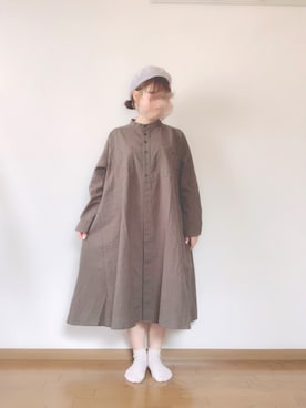 「クルーネック」｜「アイテム（ハンチング/ベレー帽）」を使った、belico*さん（レディース・146cm）の夏コーディネート