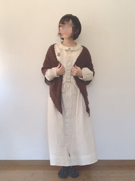 「羽織り」｜「アイテム（ハンチング/ベレー帽）」を使った、belico*さん（レディース・146cm）の秋コーディネート