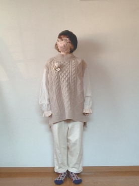 「TSUHARU by Samansa Mos2（ツハルバイサマンサモスモス）のアイテム（帽子）」を使った、belico*さん（レディース・146cm）の冬コーディネート