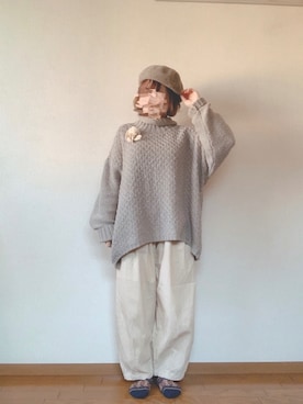 「TSUHARU by Samansa Mos2（ツハルバイサマンサモスモス）のアイテム（帽子）」を使った、belico*さん（レディース・146cm）の冬コーディネート