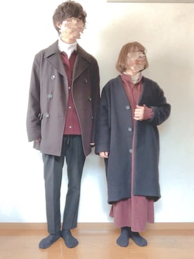 「PUAL CE CIN（ピュアルセシン）のアイテム（その他アウター）」を使った、belico*さん（レディース・146cm）の冬コーディネート