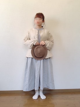 「レースワンピース」｜「アイテム（その他アウター）」を使った、belico*さん（レディース・146cm）の春コーディネート