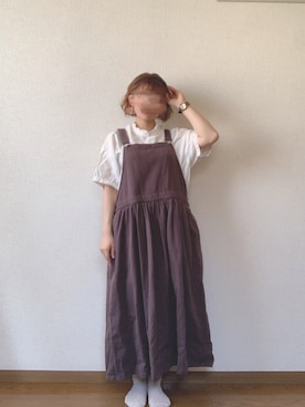 「夏秋ミックス」｜「アイテム（ワンピース/ドレス）」を使った、belico*さん（レディース・146cm）の秋コーディネート