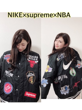 「NBA（エヌビーエー）のアイテム（ジャケット/アウター）」を使った、美咲さん（レディース・165cm）の冬コーディネート