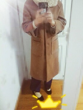 「NO NAME（ノーネーム）のアイテム（ピーコート）」を使った、Sakuri74さん（レディース・163cm）の冬コーディネート