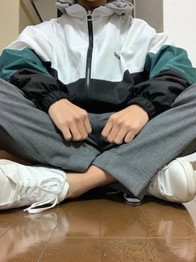 「KANGOL（カンゴール）のアイテム（ナイロンジャケット）」を使った、YuMiAさん（メンズ・180cm）の春コーディネート