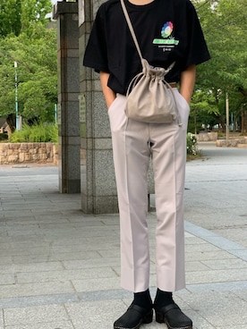 「RAGEBLUE（レイジブルー）のアイテム（ハンドバッグ）」を使った、YuMiAさん（メンズ・180cm）の夏コーディネート