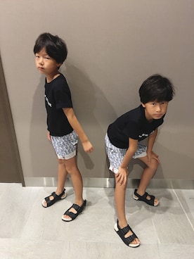「ZARA KIDSのアイテム（その他）」を使った、Naaaoさん（キッズ・124cm）の夏コーディネート