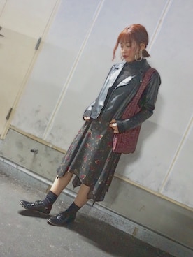 「H&M（エイチ・アンド・エム）のアイテム（モカシン/デッキシューズ）」を使った、ア ヤ ノさん（レディース・160cm）の春コーディネート