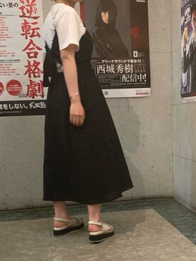 「RETRO GIRL（レトロガール）のアイテム（オールインワン・サロペット）」を使った、senaさん（レディース・157cm）の夏コーディネート