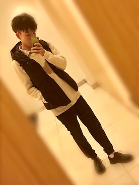 「SPINNS（スピンズ）のアイテム（その他シューズ）」を使った、ハじさん（メンズ・171cm）の冬コーディネート