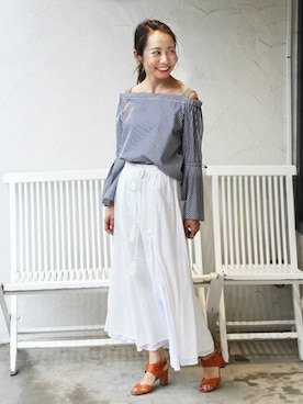 「ivory court（アイボリーコート）のアイテム」を使った、RIE TAKIさん（レディース・156cm）の夏コーディネート