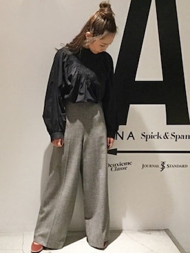 「black」｜RIE TAKIさん（レディース・156cm）の秋コーディネート