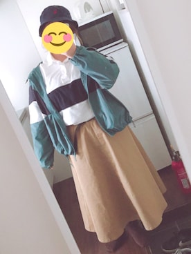 「沖縄」｜「アイテム（マウンテンパーカー）」を使った、ずーさん（レディース・154cm）の春コーディネート