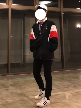 「FILA（フィラ）のアイテム（ブルゾン）」を使った、ずーさん（メンズ・170cm）の春コーディネート