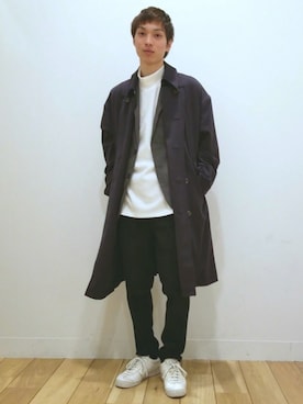 「グレンチェック」｜「アイテム（その他アウター）」を使った、SHOTAさん（メンズ・168cm）の冬コーディネート