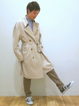 「消えそうな色コーデ」｜「アイテム（その他アウター）」を使った、SHOTAさん（メンズ・168cm）の冬コーディネート