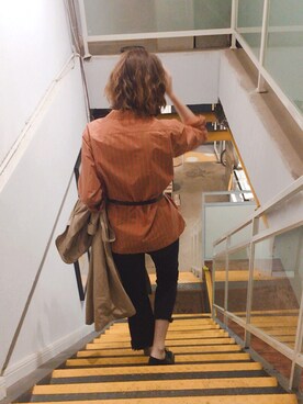 「LESS（レス）のアイテム（ジャケット/アウター）」を使った、Eitherandさん（レディース・178cm）の春コーディネート