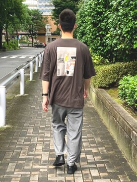 「kutir」｜「アイテム（アナログ腕時計）」を使った、時雨さん（メンズ・175cm）の夏コーディネート