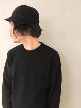 「PUBLIC TOKYO（パブリックトウキョウ）のアイテム（帽子）」を使った、PUBLIC TOKYO 與那嶺さん（メンズ・170cm）の冬コーディネート