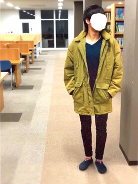 「アイテム（その他アウター、ゴールド系）」を使った、よしさん（メンズ・176cm）の冬コーディネート