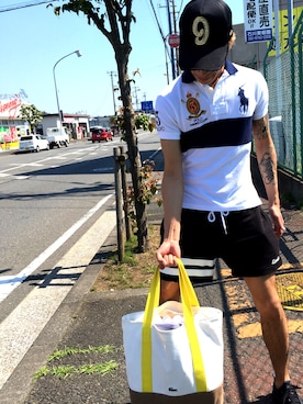 「DOWBL（ダブル）のアイテム（パンツ）」を使った、ⓚⓞⓤⓟⓘさん（メンズ・176cm）の夏コーディネート