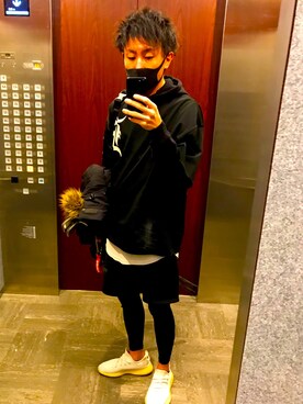 「THE CONVENI（ザ・コンビニ）のアイテム」を使った、ごりさんさん（メンズ・170cm）の冬コーディネート