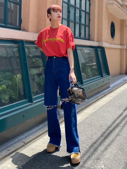 Who S Who Gallery 京都寺町店ヒナさんのデニムパンツを使ったコーディネート Zozotown