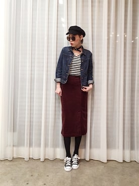 「CONVERSE（コンバース）のconverse（コンバース） ALL STAR OX（オールスターOX）（スニーカー）」を使った、ga625さん（レディース・161cm）の冬コーディネート