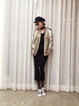 「CONVERSE（コンバース）のconverse（コンバース） ALL STAR OX（オールスターOX）（スニーカー）」を使った、ga625さん（レディース・161cm）の冬コーディネート