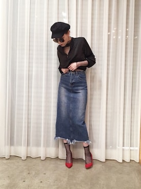 「透けトップス」｜「アイテム（その他）」を使った、ga625さん（レディース・161cm）の春コーディネート