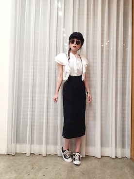 「スリット」｜「アイテム（キャスケット）」を使った、ga625さん（レディース・161cm）の夏コーディネート