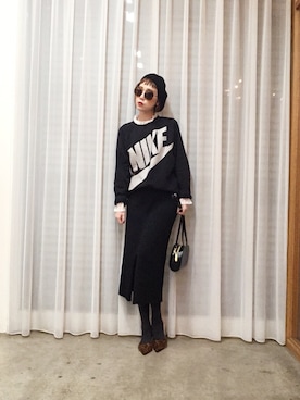 「CHEER CLOSET（チアクローゼット）の【プチプラのあや】ハーフムーンショルダーバッグ（ショルダーバッグ）」を使った、ga625さん（レディース・161cm）の秋コーディネート