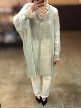 「LOWRYS FARM（ローリーズファーム）のCONEハイライズワイドデニム　800874（デニムパンツ）」を使った、ga625さん（レディース・162cm）の春コーディネート