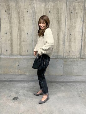 「UNIQLO（ユニクロ）のエクストラファインメリノリブタートルネックセーター（長袖）（ニット/セーター）」を使った、ひまり︎︎さん（レディース・157cm）の冬コーディネート