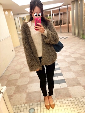「ハーフアップ」｜「アイテム（財布/小物）」を使った、YU☺︎さん（レディース・164cm）の秋コーディネート