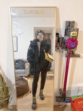 「G-STAR RAW（ジースターロゥ）のアイテム（モッズコート）」を使った、柠檬味的sooさん（レディース・163cm）の冬コーディネート