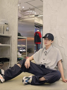 「VIBRATE（バイブレート）のアイテム」を使った、Haochanghxxさん（メンズ・167cm）の夏コーディネート