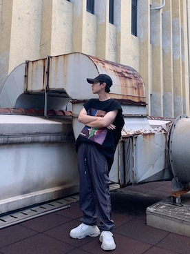 「VIBRATE（バイブレート）のアイテム」を使った、Haochanghxxさん（メンズ・168cm）の夏コーディネート