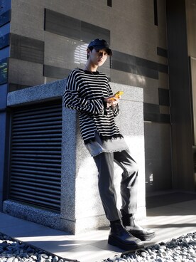 「ROCKET x LUNCH（ロケットアンドランチ）のアイテム」を使った、Haochanghxxさん（メンズ・167cm）の夏コーディネート
