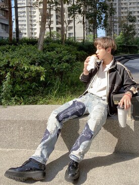 「GIVENCHY（ジバンシイ）のアイテム（シューズ）」を使った、Haochanghxxさん（メンズ・165cm）の春コーディネート