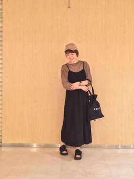 「coen」｜みやたけさん（レディース・167cm）の夏コーディネート
